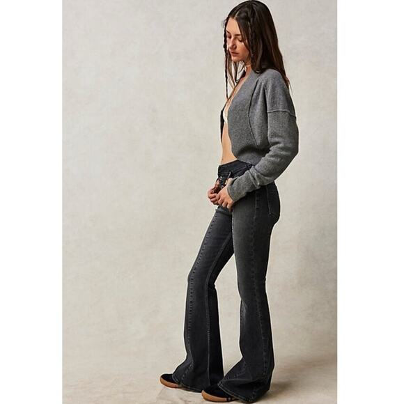 Free People We The Free After Dark Mid-Rise Flare Jeans - Picture 4 of 8